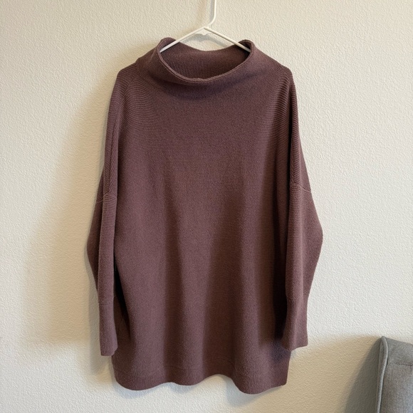 Free People Women’s Ottoman Slouchy Mock-neck Tunic Sweater in Nutmeg - Picture 3 of 8